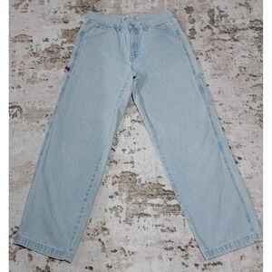 VTG 90s Tommy Hilfiger Carpenter Jeans Rare Hammer Loop Women's 8 Light Wash EVC